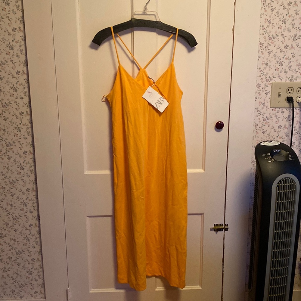 Zara yellow maxi dress